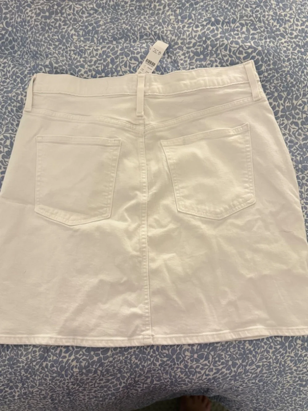 J.Crew Denim Mini Skirt in White